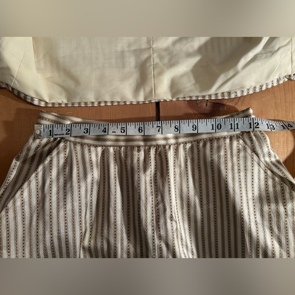 Authentic 1940s Handmade Satin Two Piece Dress Set Striped Vintage - Picture 8 of 16